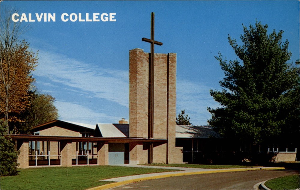 Calvin College & Seminary ~ Grand Rapids Michigan ~ 1950s-60s vintage postcard