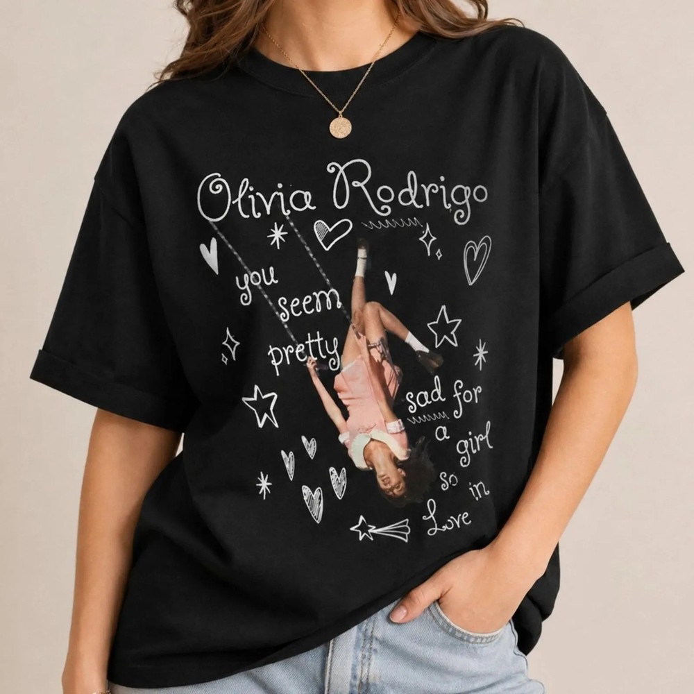 Olivia Rodrigo The Unraveled Tour 2026 Sad Girl Fan Merch T-Shirt