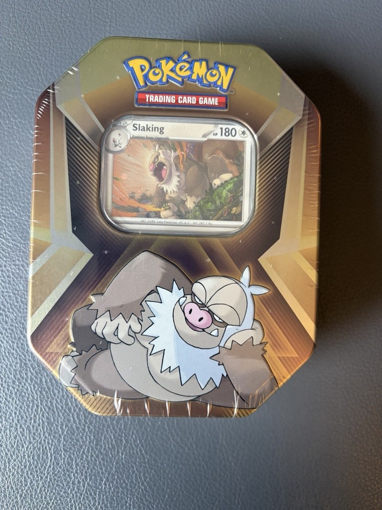 Pokemon Triple Whammy Slaking Collector Tin Sealed Scarlet & Violet