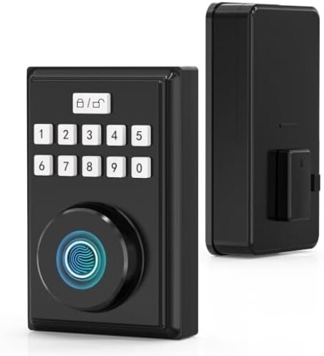 Smart Keyless Fingerprint Door Lock with Code & Deadbolt for Front Entry
