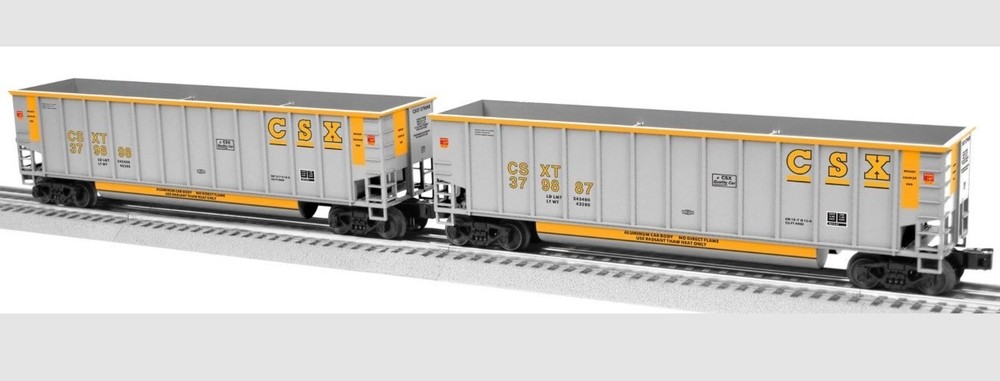 Lionel 6-27841 CSX Rotary Bathtub Gondola 2-Pack NOS