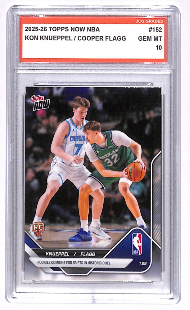 Kon Knueppel / Cooper Flagg 2025-26 Topps Now NBA #152 Graded Gem Mint 10