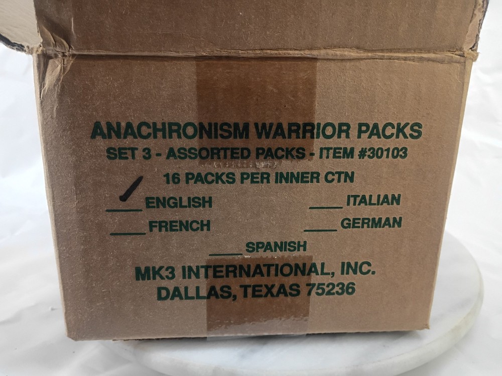 Anachronism Set 3 | 16 Sealed Warrior Packs History Channel TriKing Card Game En