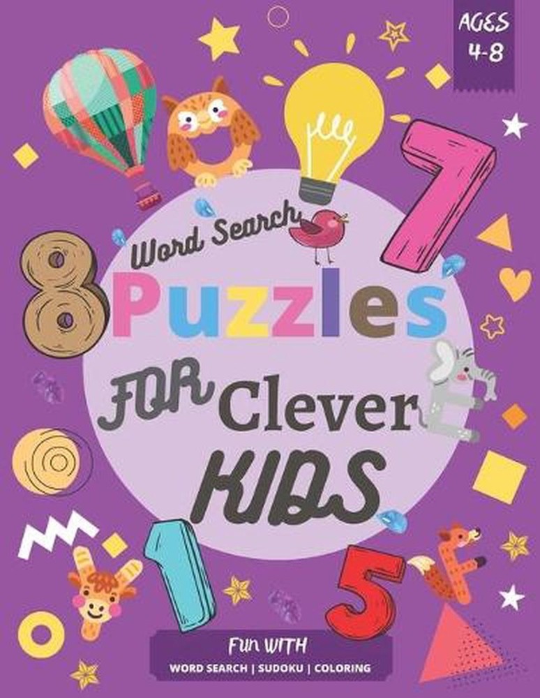 Word Search Puzzles for Clever Kids 4-8: Fun with-Out Activities for Kids Ages 4