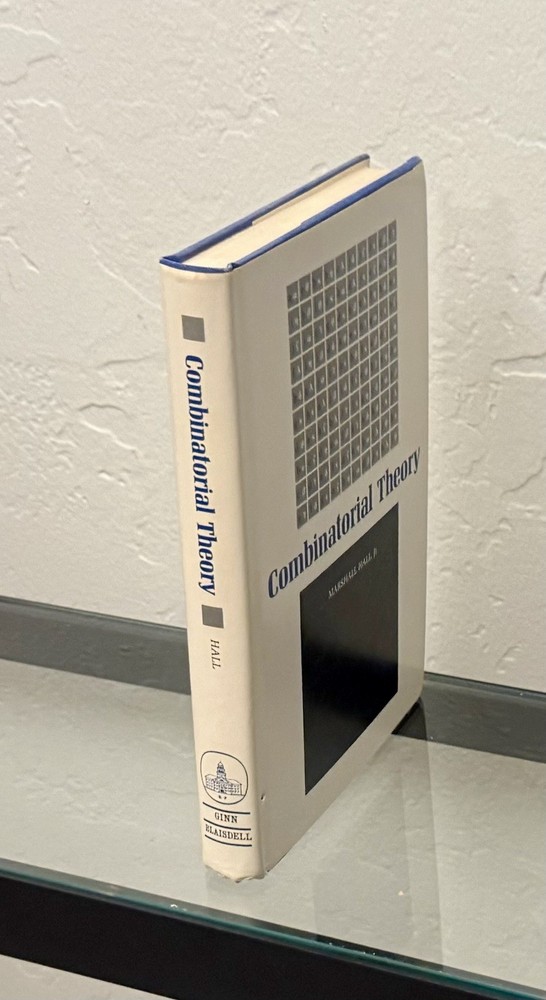 Combinatorial Theory by Marshall Hall Jr. 1967 HC/DJ