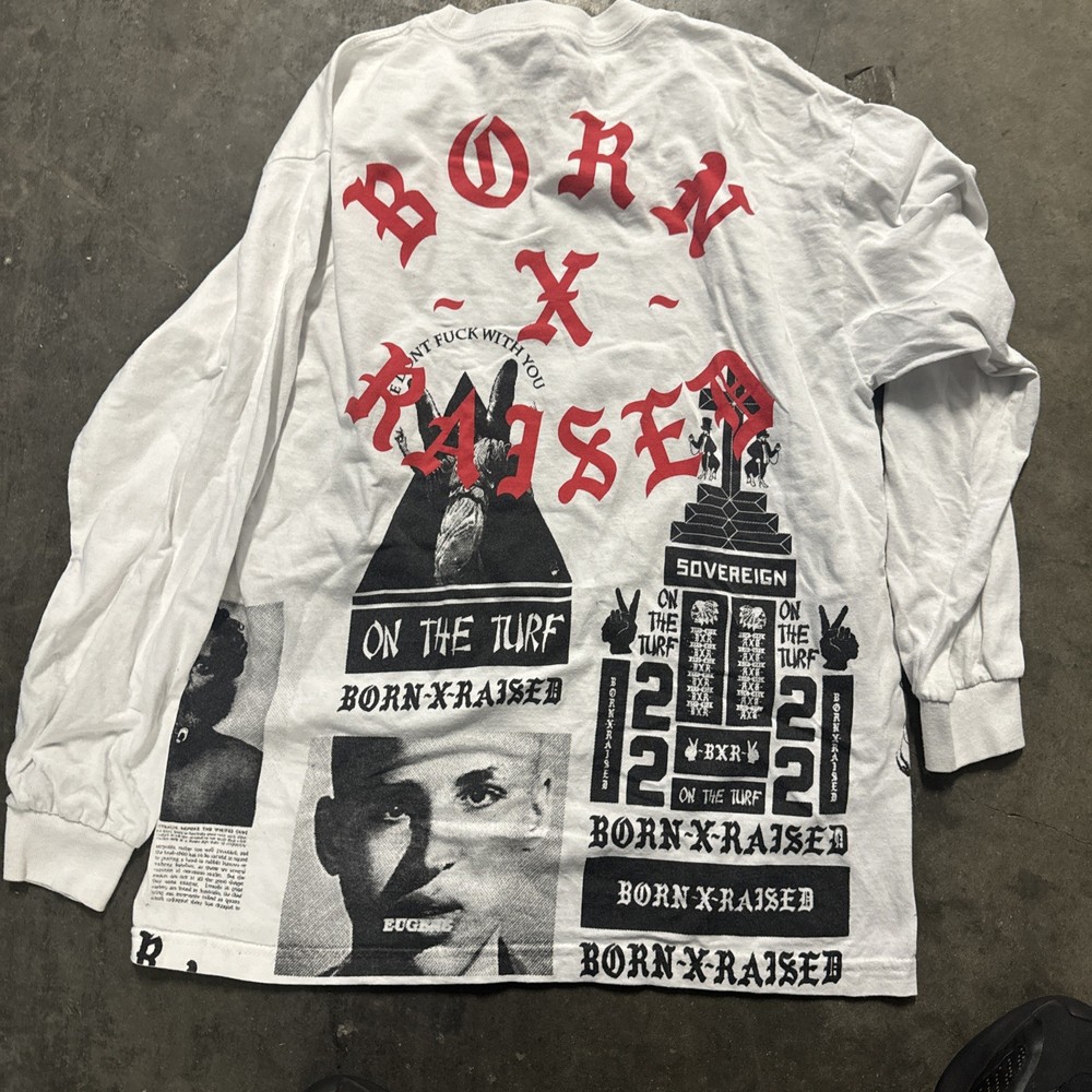 BORN X RAISED Repo Man T-Shirt Black Size Large Long Sleeve Limited RARE Don’t F