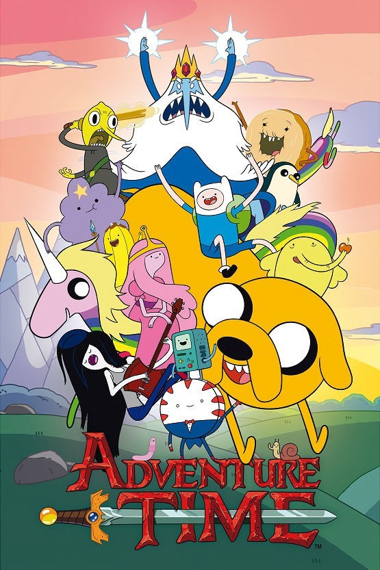 Poster Studio B - Adventure Time Group Finn Jake Cover Cartoon Network 24x36