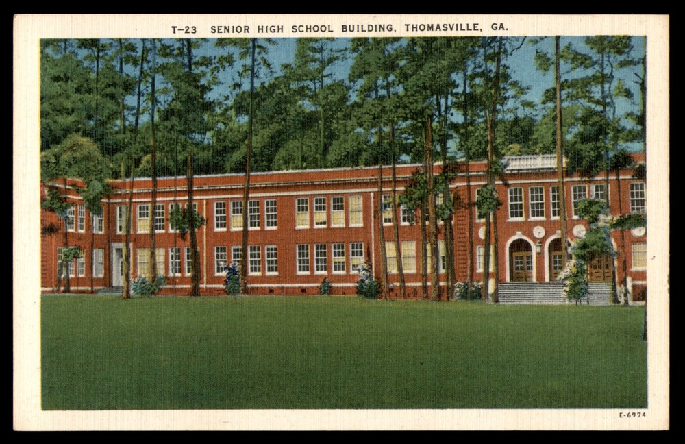 Postcard Thomasville Senior High School Building GA