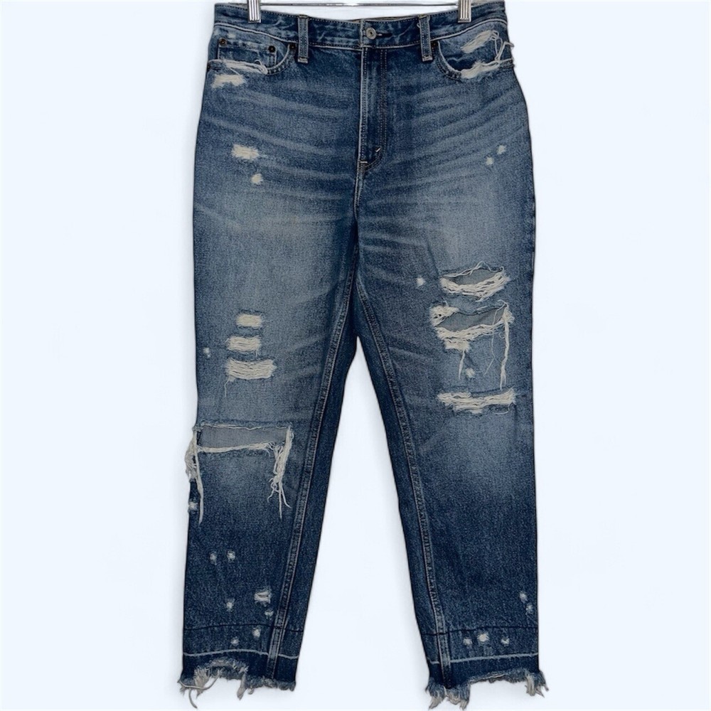 Abercrombie & Fitch Jeans - Annie High Rise Girlfriend - Size 29/8R  Distressed