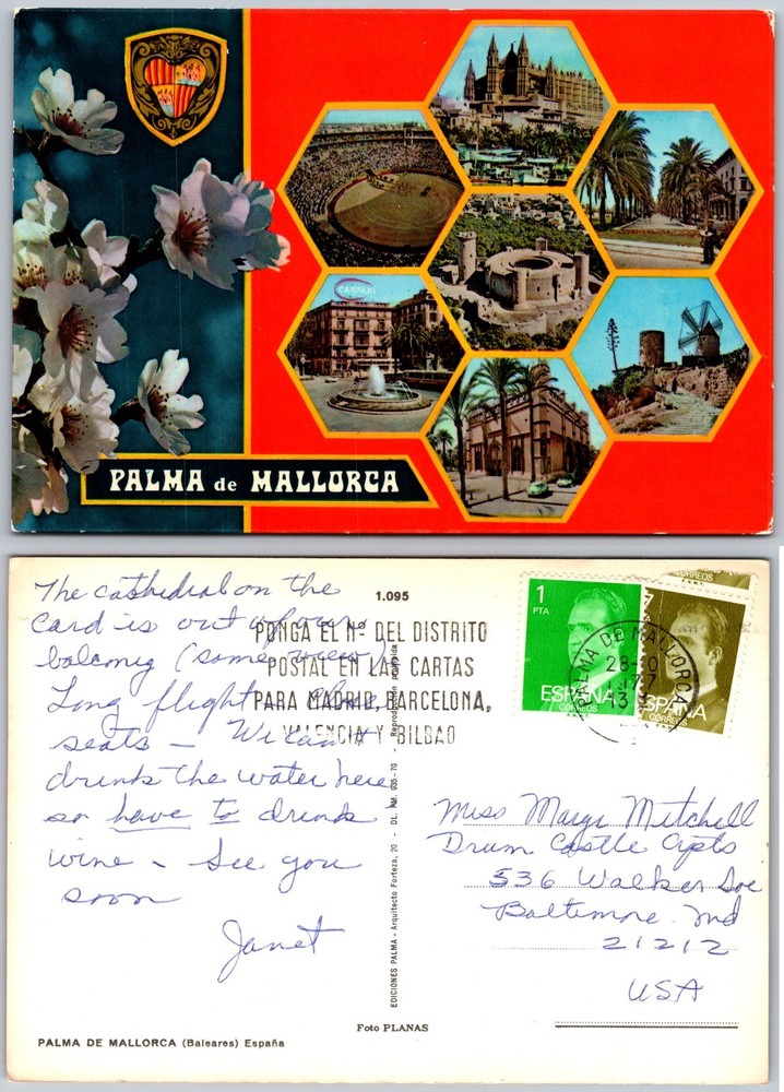 Continental Palma De Mallorca Cathedral Postcard