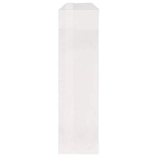 Disposable Silverware Flatware Paper Bags 2.75 x 10 inches White Plain Churro...