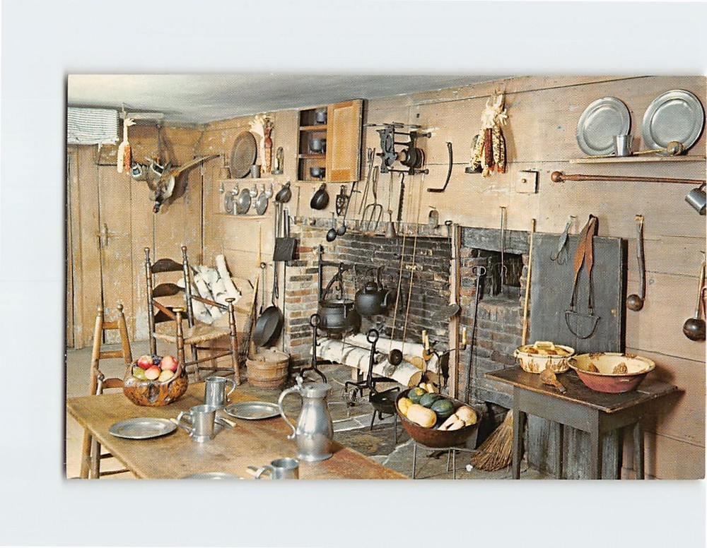 Postcard Kitchen Dutton House Shelburne Museum Shelburne Vermont USA