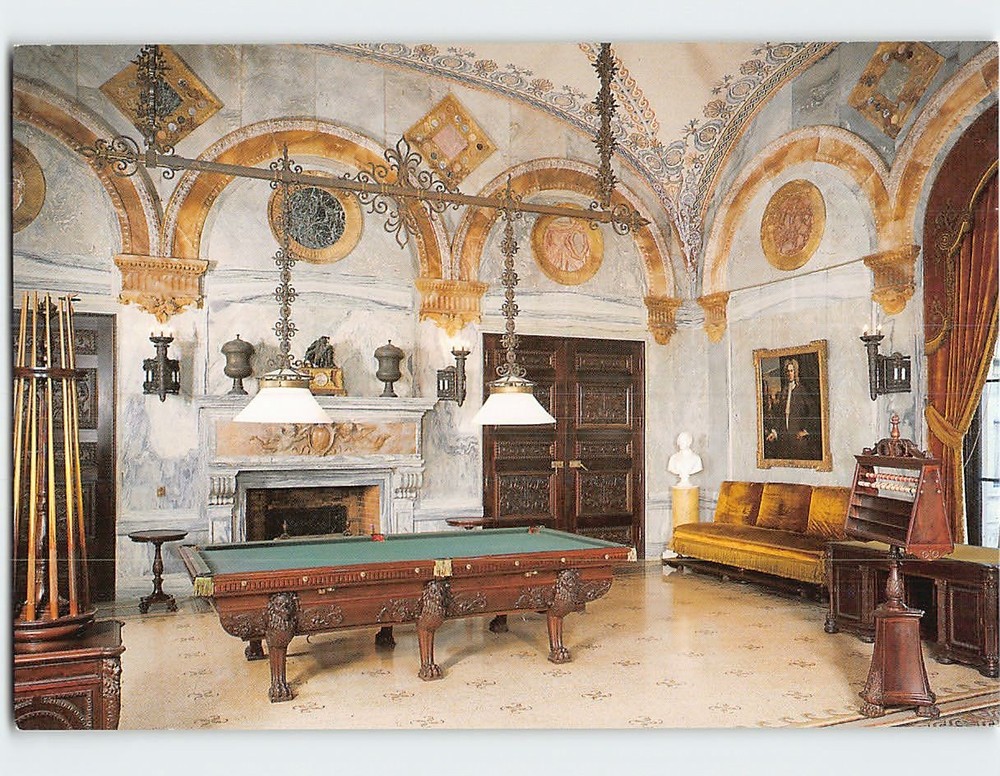 Postcard The Billiard Room The Breakers Newport Rhode Island USA