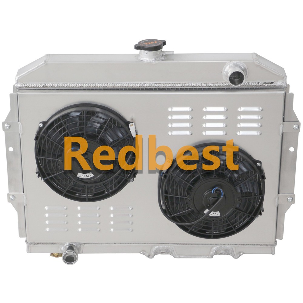 3 Row Alu Radiator Shroud Fan For 1958-74 AMC JAVELIN MATADOR AMX RAMBLER REBEL