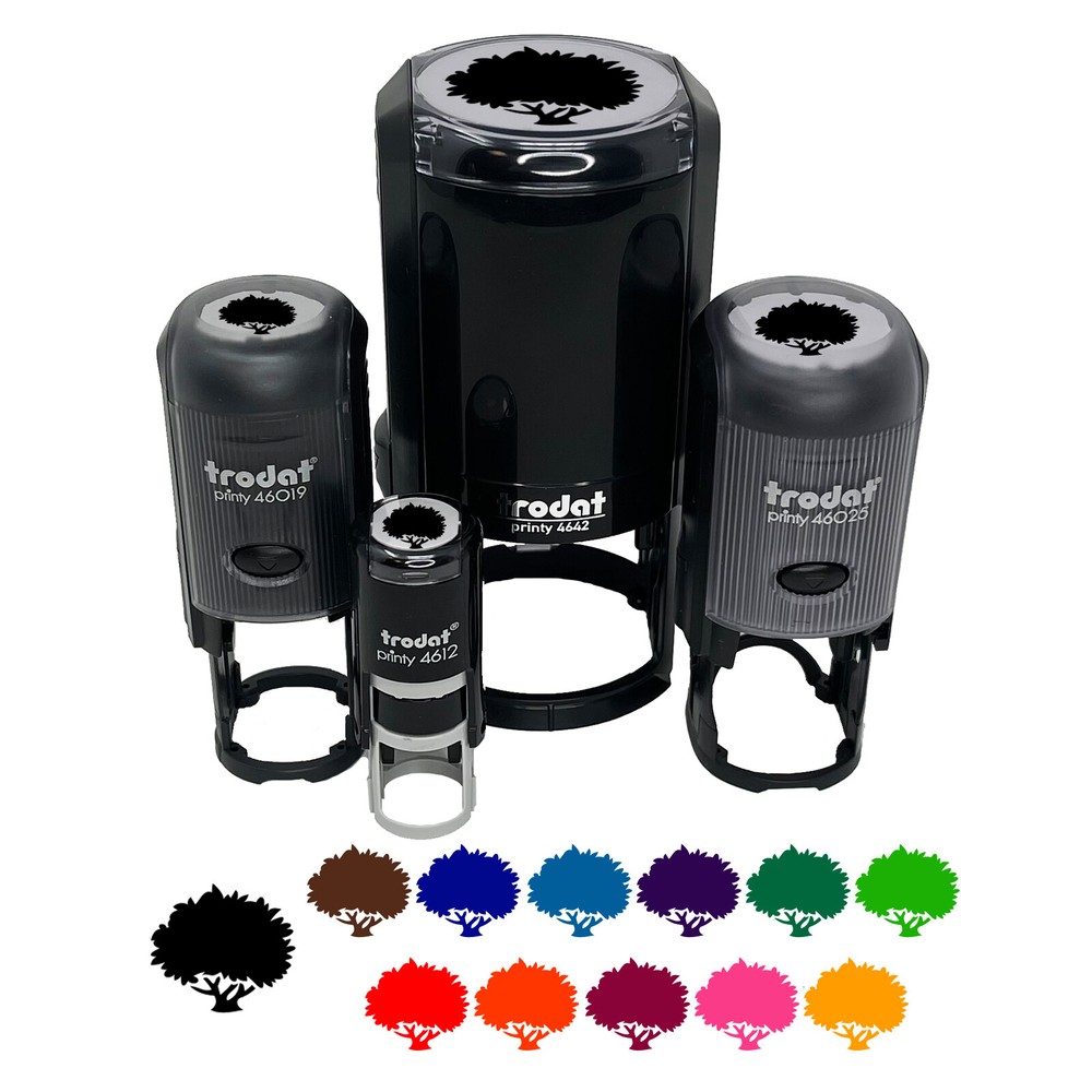 Bush Shrub Garden Forest Plant Self-Inking Rubber Stamp Ink Stamper for Stamping