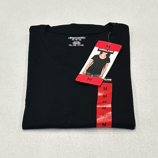 Kirkland Signature Ladies' Pima Cotton Tee, Black, Size M