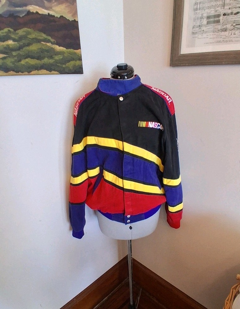 Vintage 90s Jeff Hamilton Racing Jacket NASCAR Retro Collectable Sz Large