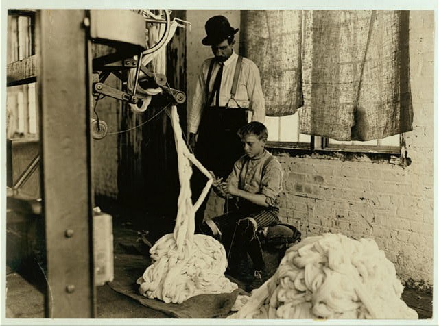 Newton North Carolina 1908 Boy at Warping Machine Catawba Cotton Mill