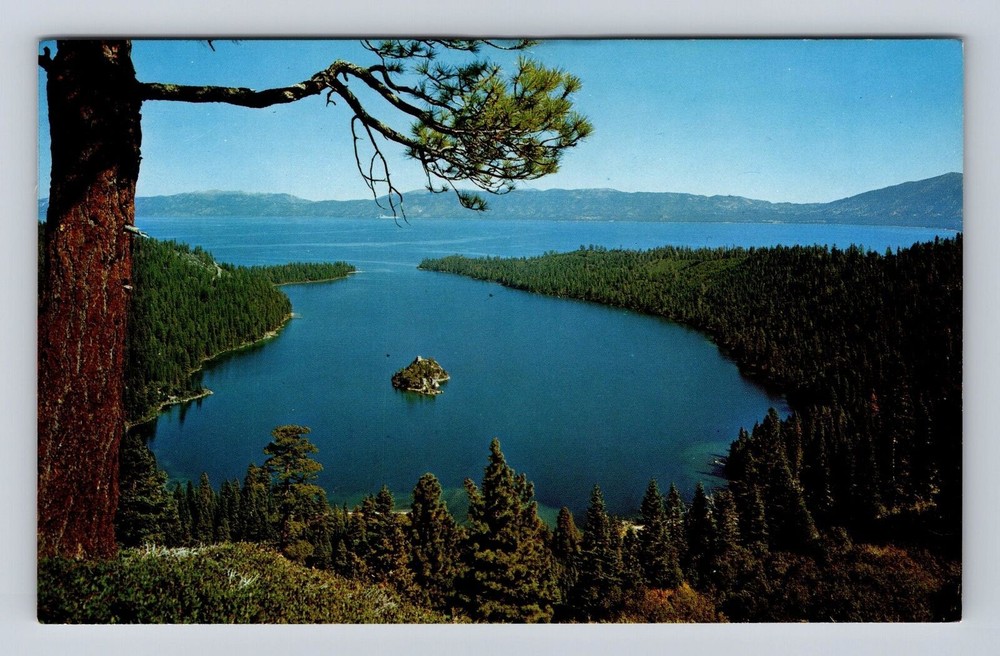 Lake Tahoe CA- California, Emerald Bay, Antique, Vintage Souvenir Postcard