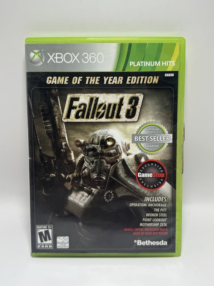 Fallout 3: GOTY XBOX 360 MISSING DISC 2 W/ Manual & Poster