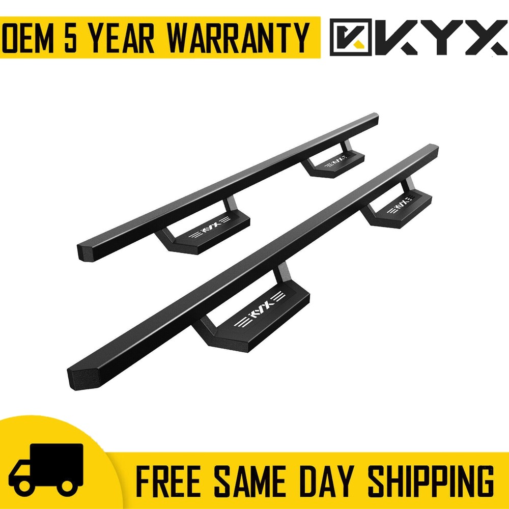 2pcs Black Running Boards for Dodge Ram 1500 Crew Cab 2019-2022 Side Step Bars