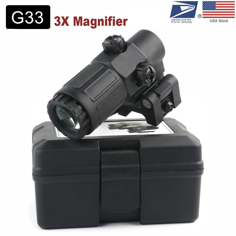 G33 3X Magnifier With Switch to Side Quick Detachable QD Mount Outdoor Hunting