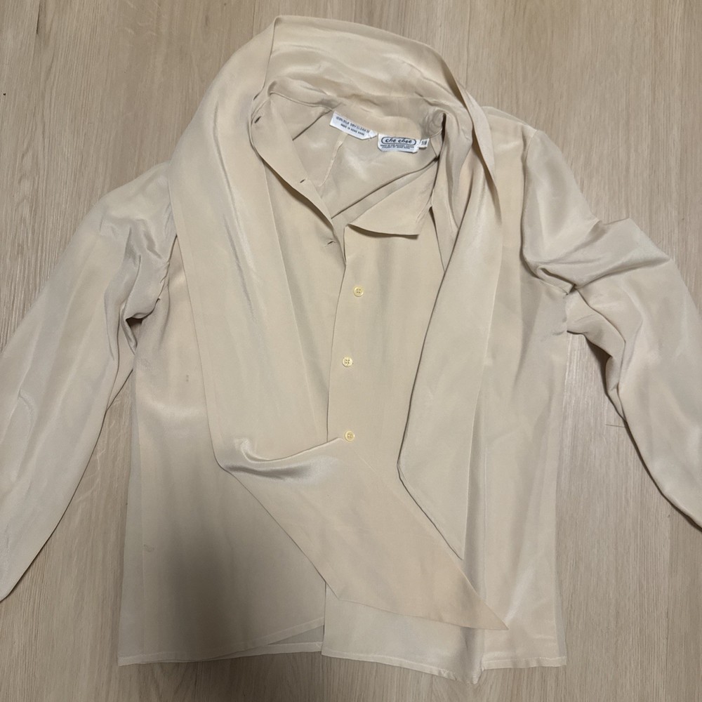 VTG British Crown Colony 100% Silk Blouse