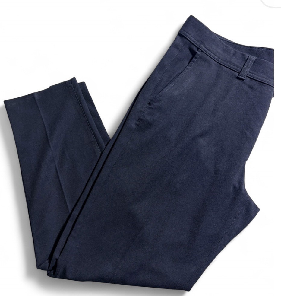 ZARA Men's Navy Blue Flat Front Straight Leg Casual Pants 36