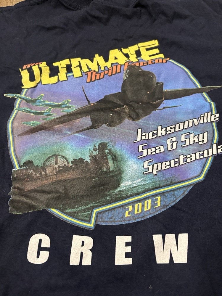 Vintage F22 Raptor Shirt Mens 2XL Black Stealth Fighter Jet Graphic