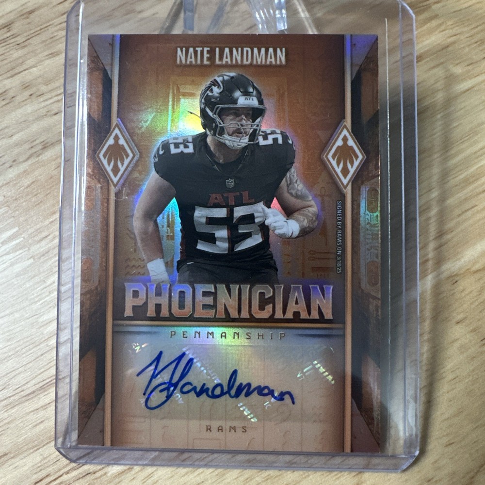2025 Panini Phoenix - Phoenician Penmanship Nate Landman #PHP-82  Rams