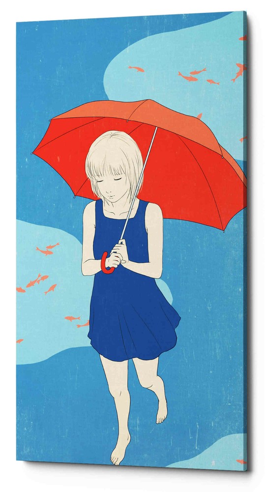 Epic Graffiti 'Afternoon Fish' by Sai Tamiya, Giclee Canvas Wall Art