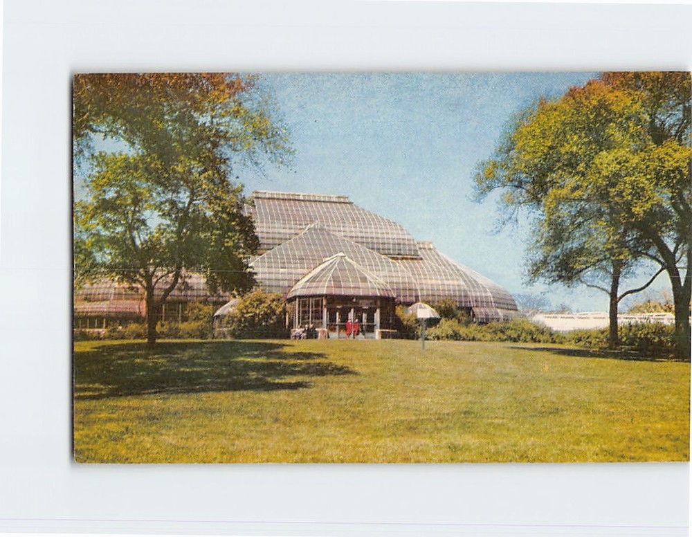 Postcard Exterior Lincoln Park Conservatory Chicago Illinois USA