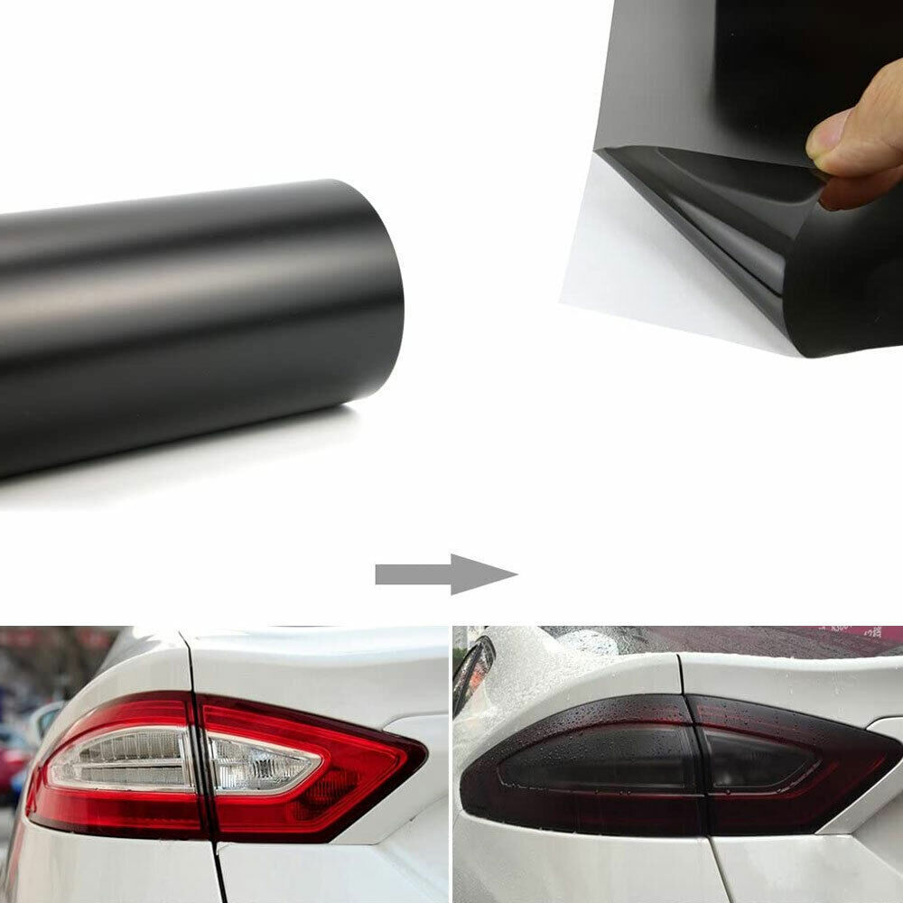 Dark Smoke Black Car Headlight Tint Wrap Tail Fog Light Vinyl Wrap Film 100*30cm