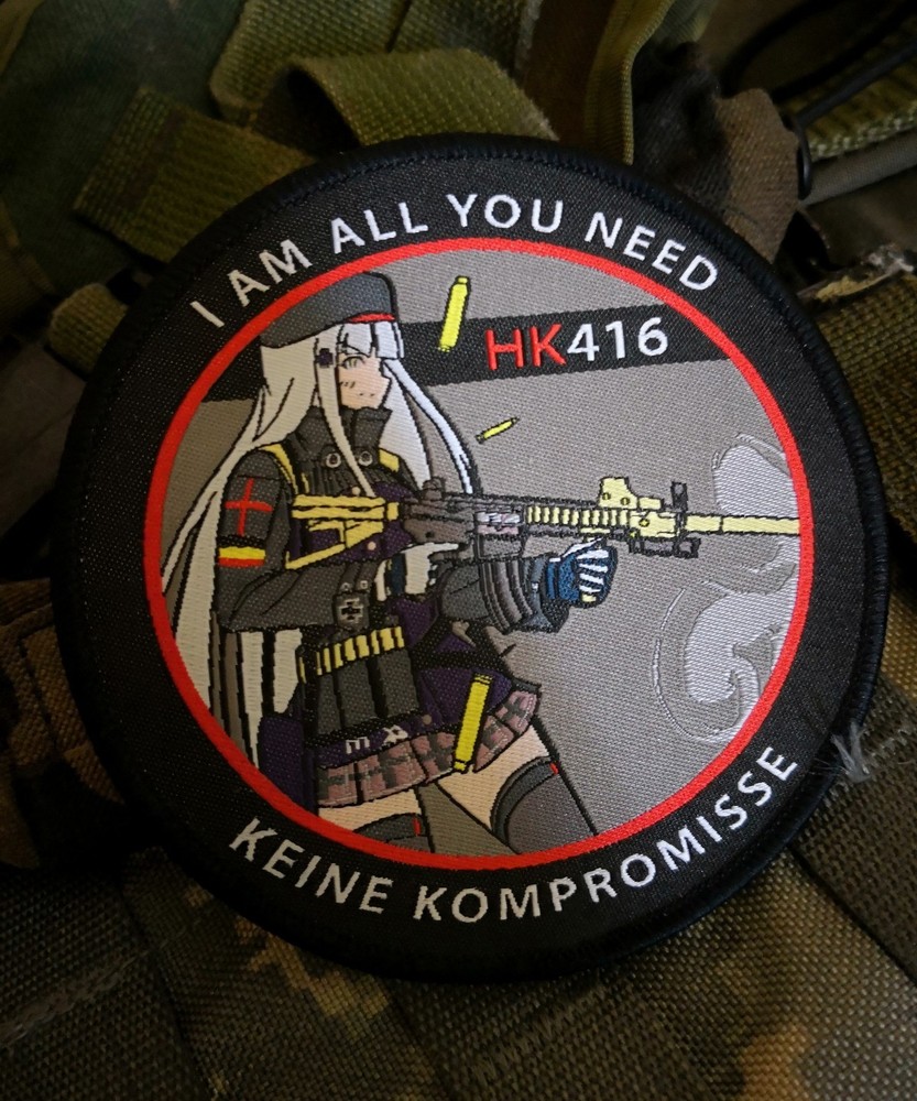 Girl's Frontline cosplay HK 416 GFL anime girl airsoft waifu morale milsim patch