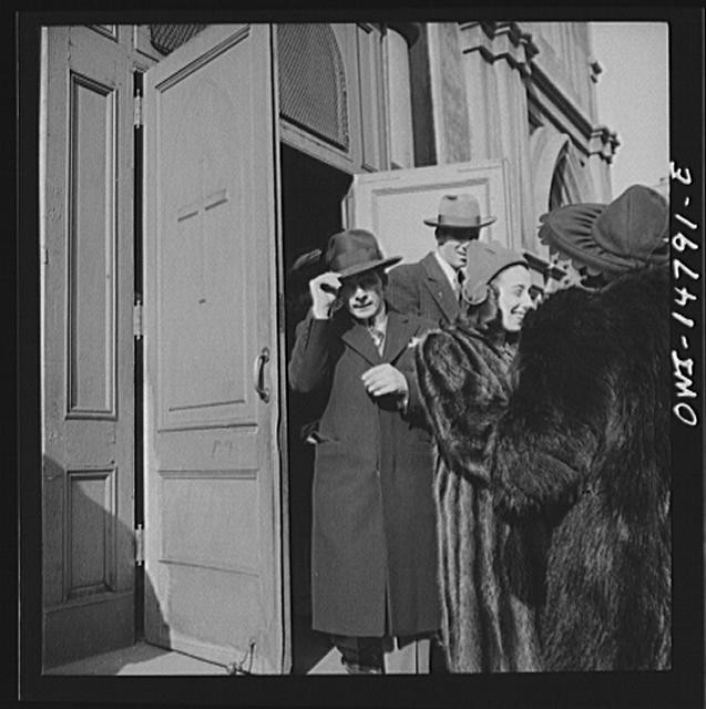 Photo:New York New York 1940s Italian-Americans Leaving Church