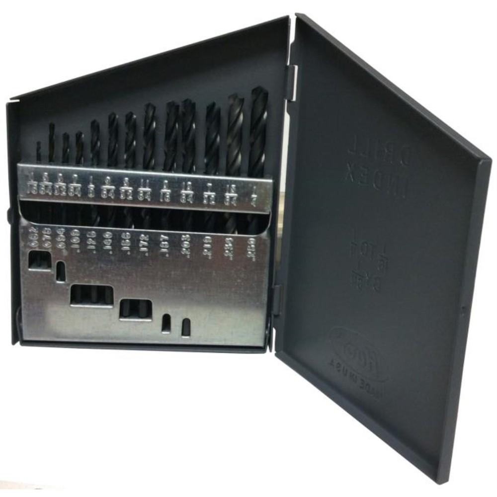 1/16 - 1/4 HSS Split Point Jobber Drill Bit Set, 13 Pieces (1/16 Increments),...