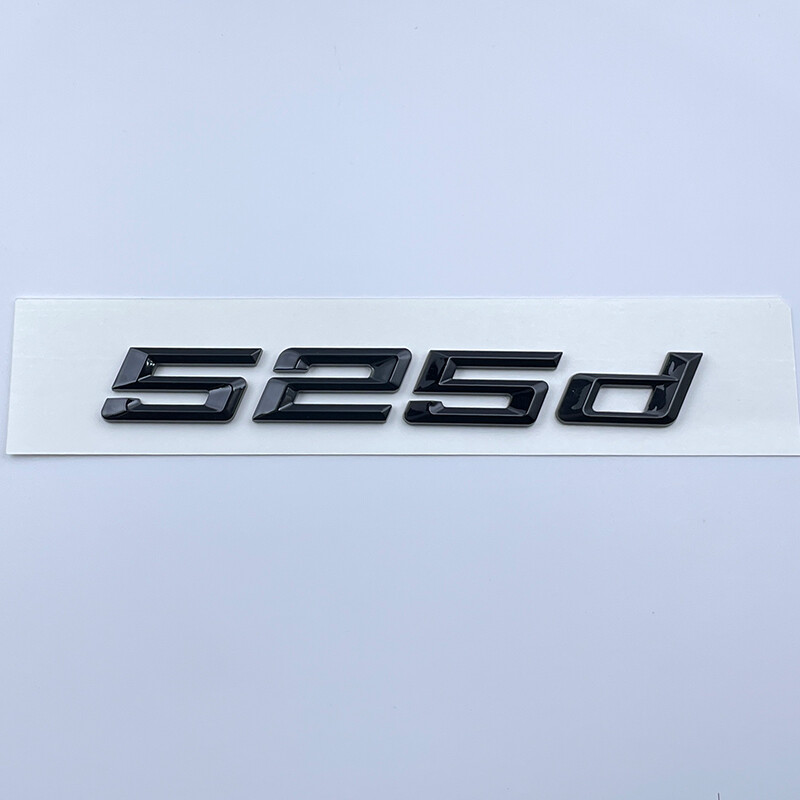 REAR LETTERING LID TRUNK BADGE EMBLEM Fits BMW E60 F10 5 SERIES 525d GLOSS BLACK