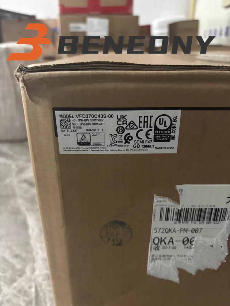 1PCS NEW VFD370C43S-00 3PH 37KW DELTA VFD Inverter Frequency converter FedEx/DHL