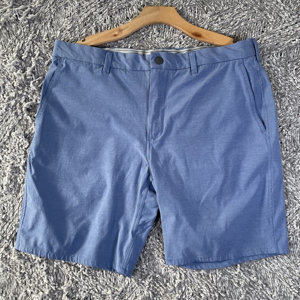 Johnnie-O Prep-Formance Shorts Men’s Size 36 Baby Blue Stretch Golf Performance