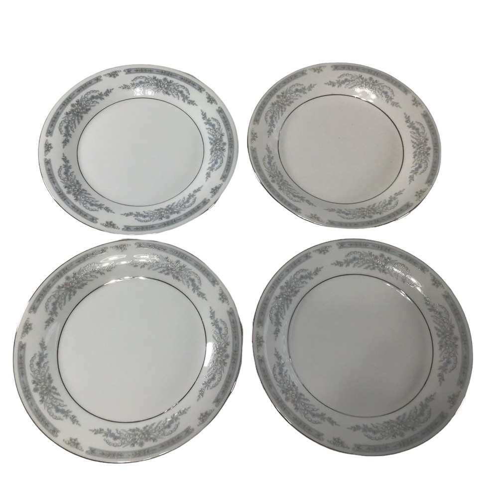 VINTAGE CROWN MING FINE CHINA Jian Shiang Diana Salad Dessert Plate Set Of 4 EUC