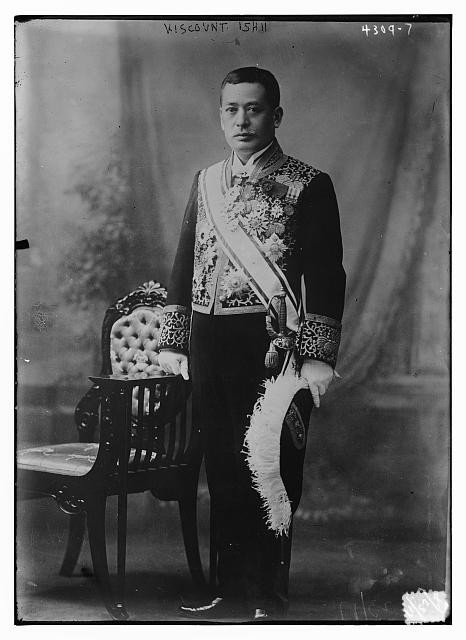 Viscount Ishii Kikujiro Japanese Diplomat Portrait 1910s Formal Uniform