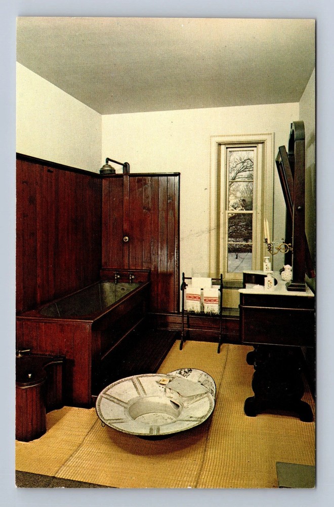 Lancaster PA- Pennsylvania Wheatland Bathroom Vintage Postcard