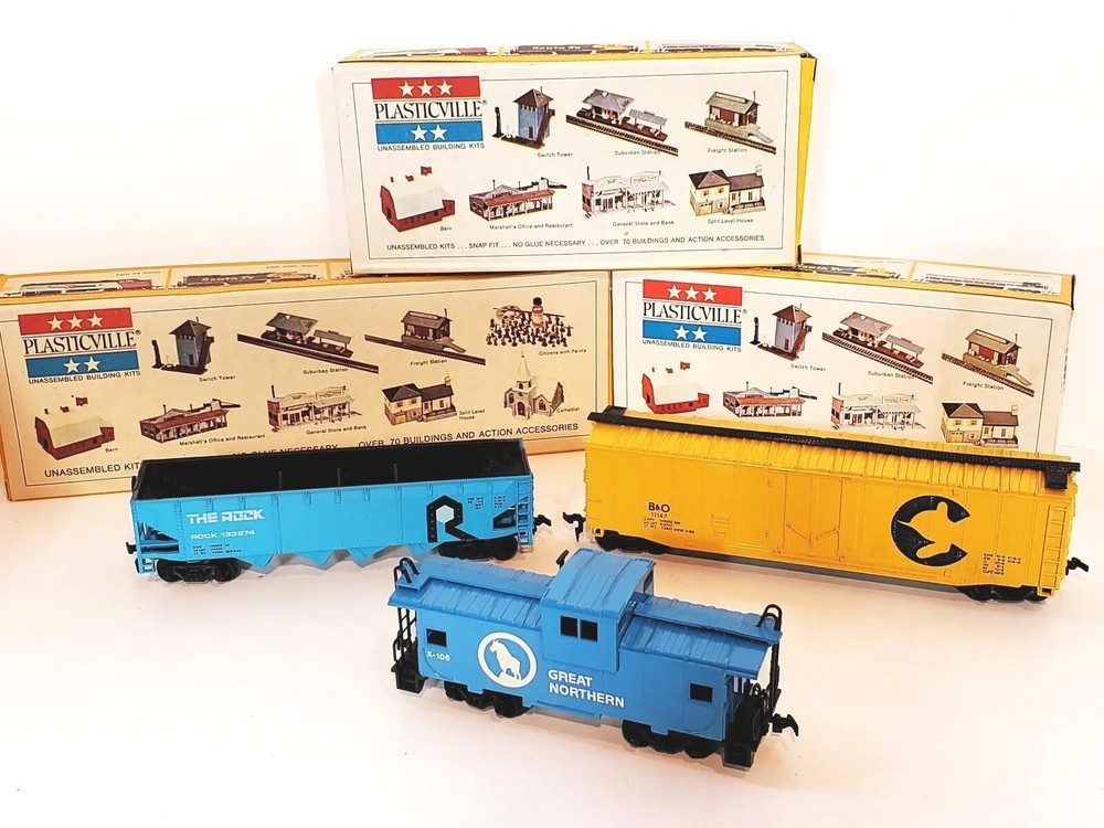 Bachmann Ho Scale The Rock B&O Great Northern 3-Caboose Lot 133274 11147