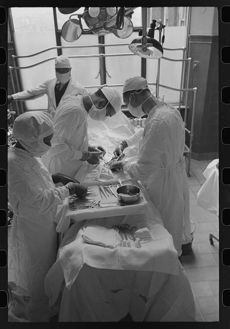 Chicago Illinois USA Provident Hospital Operation 1941 Surgeons Operating Room