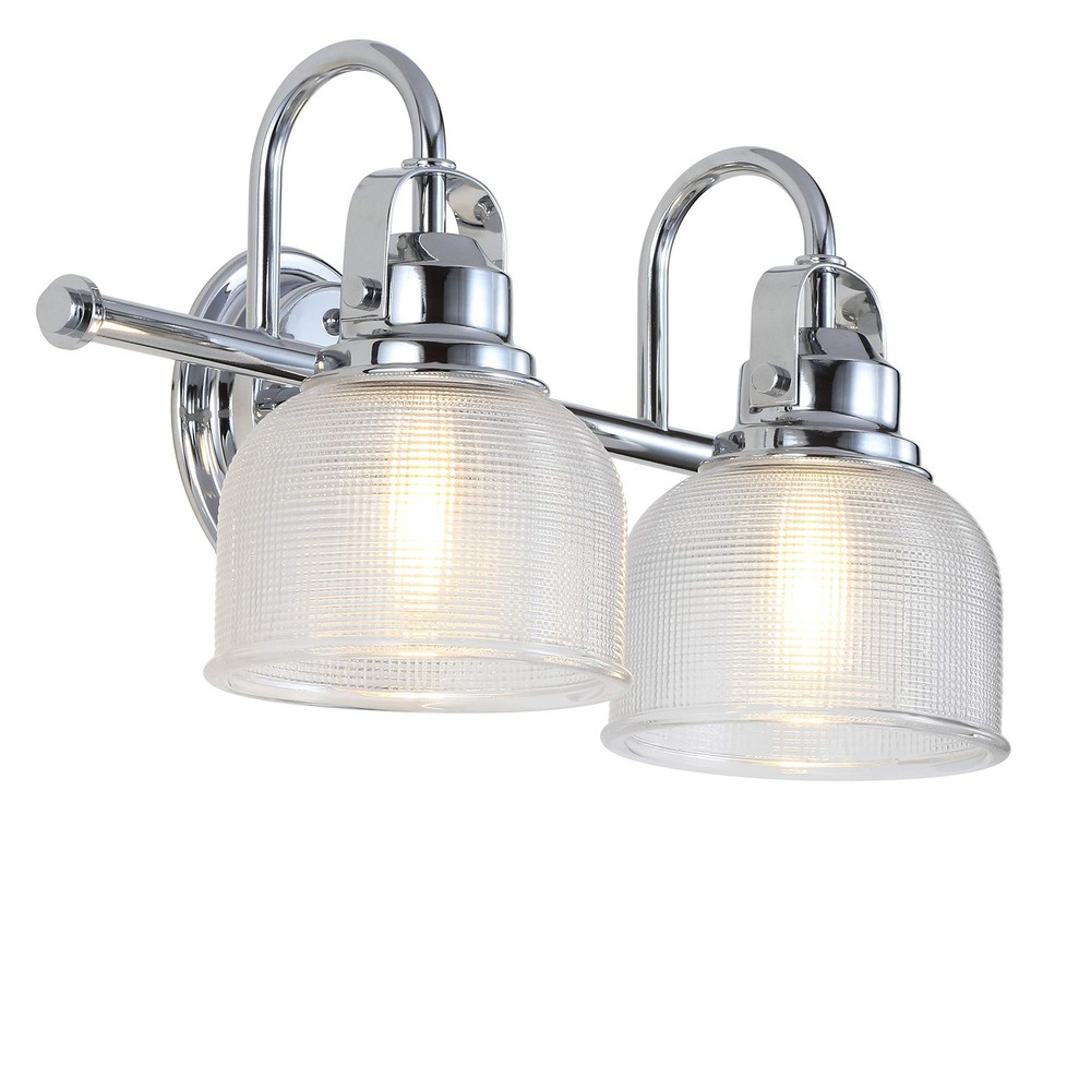 Jonathan Y Virginia 17.25-Inch 2-Light LED Traditional Chandelier in Metal and Glass