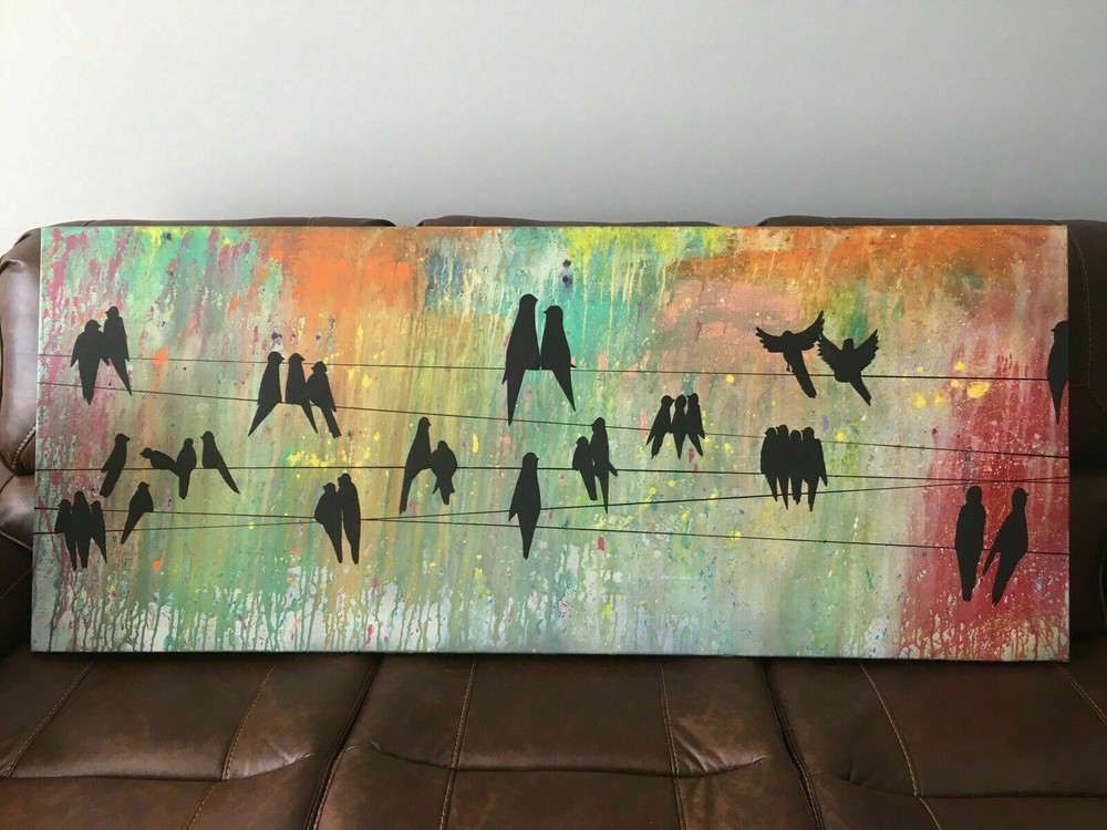 Graffiti Wall Art Pop Canvas Painting Abstract Artist Street Original Artwork-image