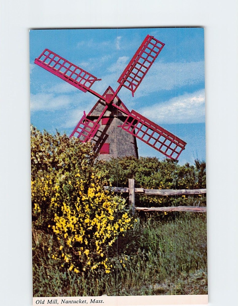 Postcard The Old Mill at Nantucket Massachusetts USA