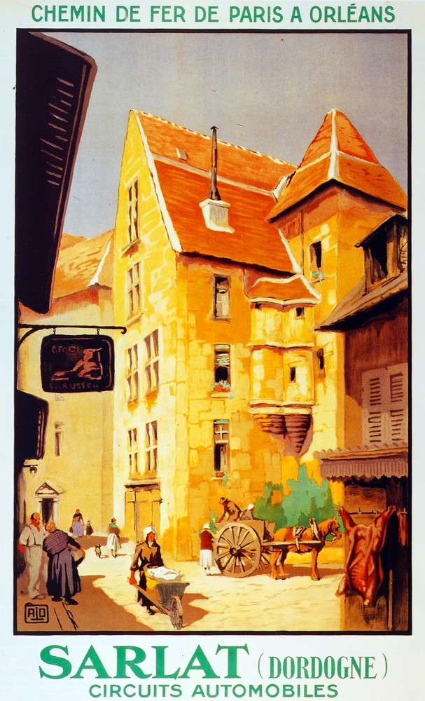 Chemin de Fer Sarlat Dordogne Decorative Poster. Fine Graphic Design. 2847