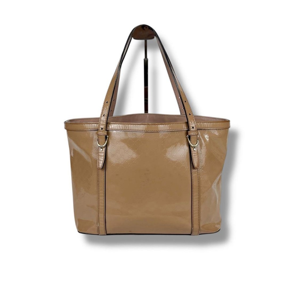 GUCCI Micro GG PVC Tote Bag Beige Authentic G07111643