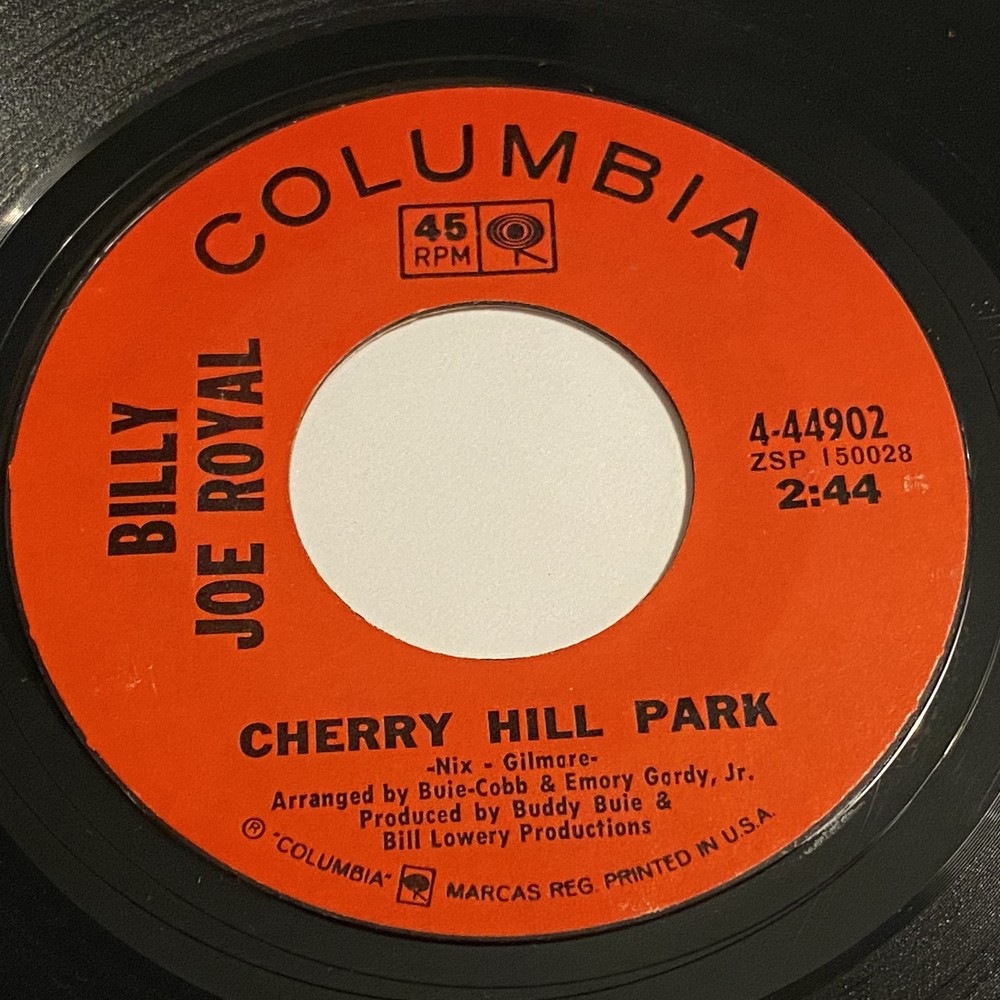 Billy Joe Royal: Cherry Hill Park / Helping Hand 45 - Columbia - Pop